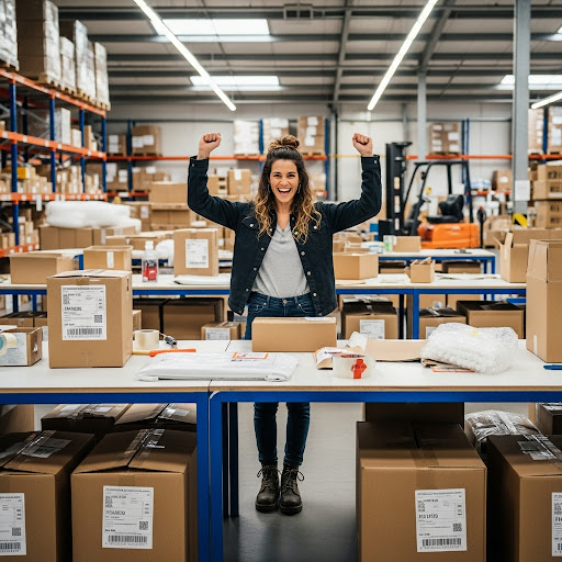Warehouse setup in progress